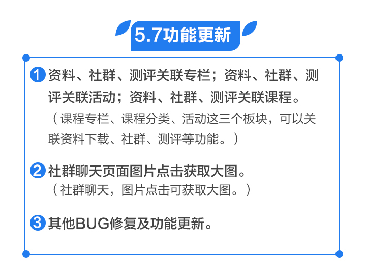 功能更新丨資料、社群、測評關(guān)聯(lián)專欄、社群聊天頁面圖片獲取大圖等